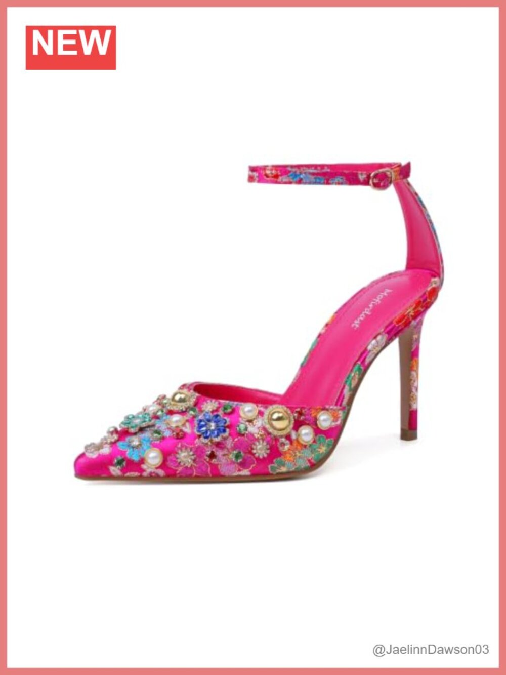 Embroidered Rhinestone Stiletto Pumps Dressy Heels Wed